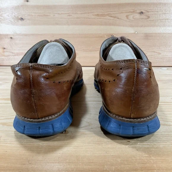 Cole Haan Zerogrand Wingtip Oxford Shoes C31167LeatherMen’s 11.5 MBrown Blue